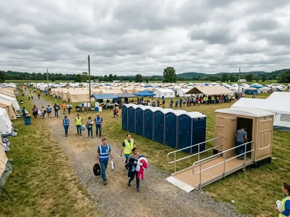 disaster-relief-camp-restrooms-010 — frequently asked questions, Dumpster & Portable Bathrooms Rental in Centerton, AR